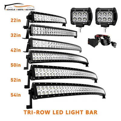 22/32/42/42/52/54'' Inch Led Light Bar Curved For Jeep Trucks ATV Polaris Boats • $59.50