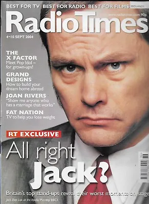 Radio Times Magazine: 4 - 10 September 2004: Jack Dee Live At The Apollo [o] • £6.99