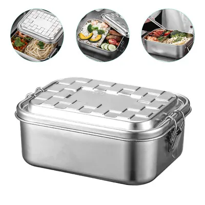 £15.61 • Buy Opening Season  304 Stainless Steel Metal Partition Lunch Box Sandwich Toddler