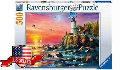 NEW SEALED Ravensburger 16581 Lighthouse At Sunset 500Pc Jigsaw Puzzle US SELLER • $29.95