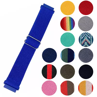 Watch Strap Band Solo Loop Elastic Nylon Braided Quick Release 20mm 22mm UK • £6.95