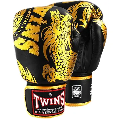 Boxing Gloves Twins Special FBGV-49 Gold Black Fancy • $150