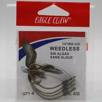 Eagle Claw 151WA Weedless Bronze Kahle Fishing Hooks Fish Size 4/0 • $3.99