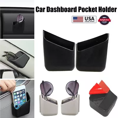 2 PACK Car Dashboard Pocket Holder Phone Card Key Organizer Interior Storage US • $5.66