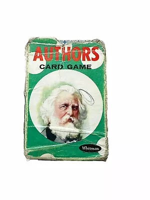  WHITMAN AUTHORS CARD GAME  VINTAGE 1950's COMPLETE WITH ORIGINAL BOX • $8.72