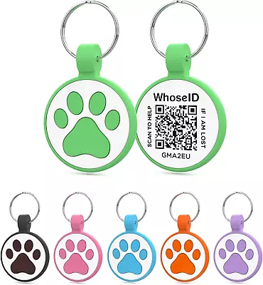 Personalized QR Code Dog Tag - Silicone Green Medium-Large Breeds 1.25  • $6.49