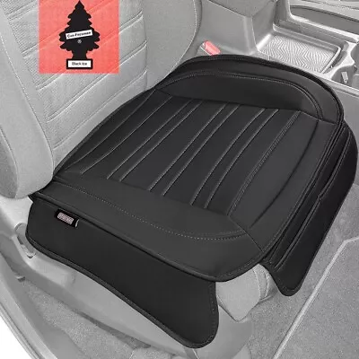 For VW MotorTrend Black Faux Leather Car Seat Cover Cushion And Air Freshener • $20.69