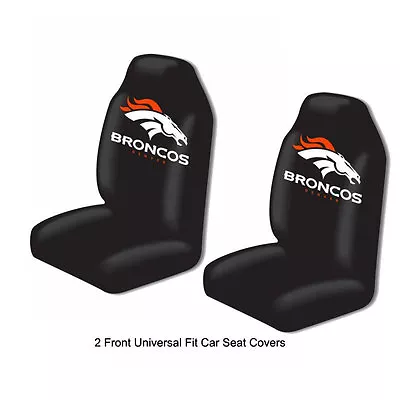 NFL Denver Broncos Car Truck 2 Front Seat Covers Set - Officially Licensed • $42.23