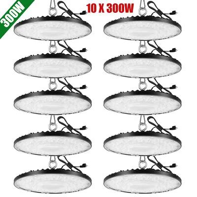 10 Pack 300W UFO LED High Bay Light Factory Warehouse Commercial Light Fixtures • $266.99