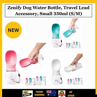 Zenify Dog Water Bottle Travel Lead Accessory Small 350ml (S/M) • $30.80