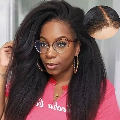 UNice Peruvian Kinky Edges Yaki Straight Wear Go Glueless Wig Human Hair HD Lace • $120.53