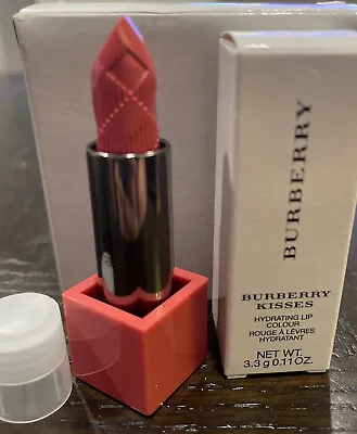 $16 • Buy BURBERRY KISSES HYDRATING LIPSTICK #37 Pink Peony With Tester Box & Cap