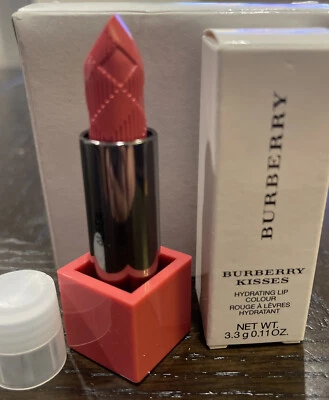 $16 • Buy BURBERRY KISSES HYDRATING LIPSTICK #37 Pink Peony With Tester Box & Cap