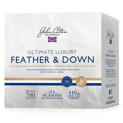 John Cotton Luxury 90/10 Hungarian White Goose Feather & Down All Seasons QUEEN • $334.03