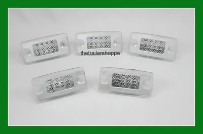 Freightliner Volvo Roof Cab Visor Marker Spyder Light 8 LED Amber Clear Set Of 5 • $66.50