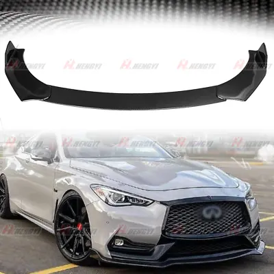 $56.99 • Buy Carbon Style Front Bumper Lip Body Kit Spoiler Splitter For Infiniti Q60 Q70 Q50