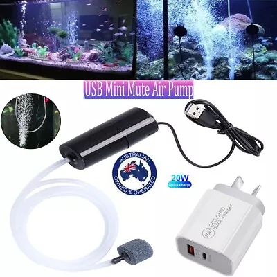 Portable USB Air Pump Aquarium Fish Tank Oxygen Air Pump Mini Oxygen Pump • $13.99