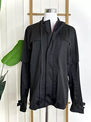 Harley Davidson Black Zip Detail Windbreaker Jacket Size XL  • $41.30