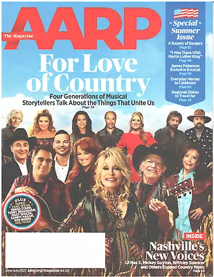 AARP Magazine June July 2022 Four Generations Country Music Special Summer Issue • $9.99