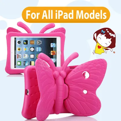 Butterfly EVA Stand Shock-Proof Case IPad 10 6 7 8 9 Air Mini 2 3 4 5 Pro 11 Kid • £17.95