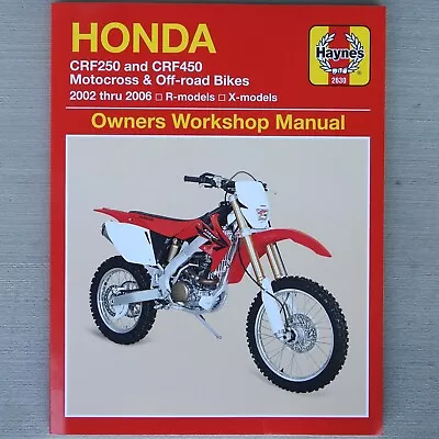 2002-2006 Honda CRF250 CRF450 CRF 250 450 HAYNES REPAIR MANUAL • $29.95