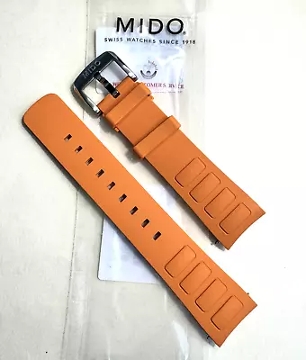 Original MIDO Multifort TV For CASE-BACK # M049526A ORANGE Rubber Band Strap • $148