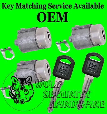 Suburban Tahoe Yukon 95-99 OEM Front & Rear Door Lock Cylinder Set 2 GM Key  • $75.30