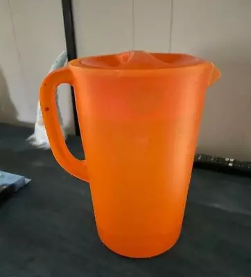 Rubbermaid One Gallon Drink Juice Tea Pitcher Orange With Lid~ VINTAGE • $19.99