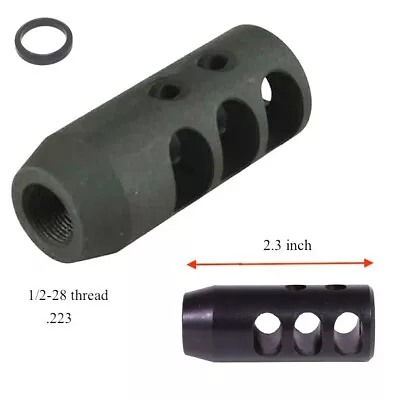 Steel Muzzle Brake 1/2-28 Thread .22LR .22 Compensator Ruger 1022 10/22 • $21.99