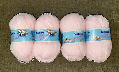 Lot Of 4 Skeins PATONS Beehive Baby Acrylic Yarn PINK #3427 1.75oz 50g Vintage  • $13.99