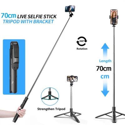 $16.71 • Buy Flexible Tripod Holder Stand Selfie Stick With Bluetooth Remote For Mobile Phone