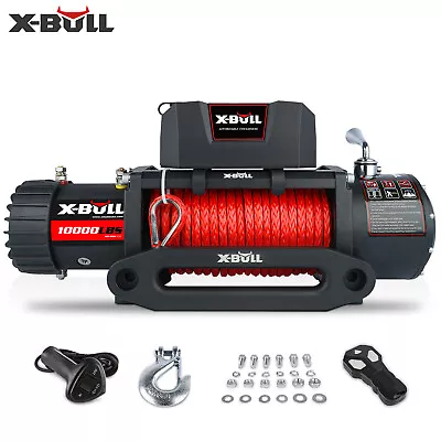 X-BULL Electric Winch 12V 10000LBS Synthetic Rope Towing Truck Off Road 4WD • $299.90