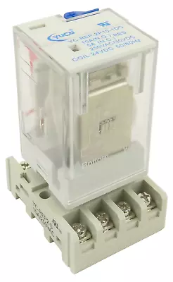 Yuco Ice Cube General Purpose 8-Pin Relay + Socket 2PDT 10 Amp Choose Voltage • $14.99