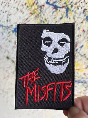 Misfits Iron On Patch Grimm Reaper Death White Red Embroidered On Black • $5.99