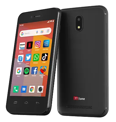 TTfone TT20 Smart 3G Mobile Phone Android 8GB Dual Sim Free Unlocked Simple Easy • £54.98