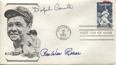 Babe Ruth New York Yankees Cachet Autographed By Pee Wee Reese & Dolph Camilli • $12.95