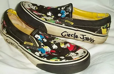 Rare Circle Jerks Vans®  Slip~on Shoes ~ Unisex  Ladies Size: 7.5 • Men : 5.5? • $62.99