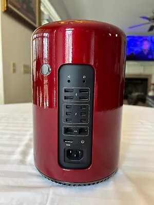  CHERRY RED BEAST   Mac Pro 2013 12 Core 128GB 4TB SSD D500 Dual GPU • $900