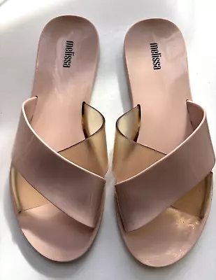 UK5 MELISSA Pink Summer Flats Shoes • £4