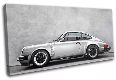 Concrete Classic Porsche 911 Cars SINGLE CANVAS WALL ART Picture Print • £29.99