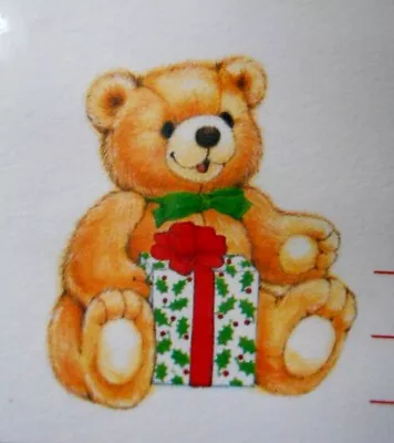 Vintage Carlton Cards Lined Stationery Writing Pad CHRISTMAS TEDDY BEAR 20  • $5.99