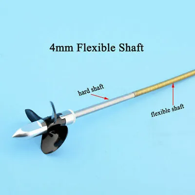 RC Boat Shaft Kit 4mm Flexible Axle+Drive Dog Nut + Gasket+3 Blades Propeller • £19.19