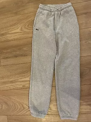 LACOSTE TRACKSUIT BOTTOMS SIZE SMALL GREY Age 10 • £10