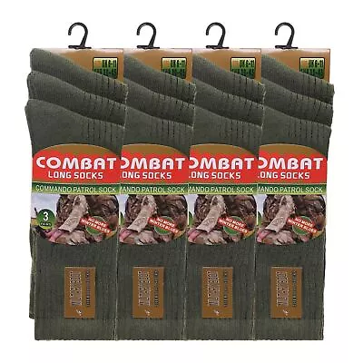 Mens Combat Military Army Socks Warm Winter Thick Wool Blend Thermal Boots Socks • £11.99