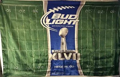BUD LIGHT SUPER BOWL XLVII DOUBLE SIDED Sign BANNER Green • $9.50