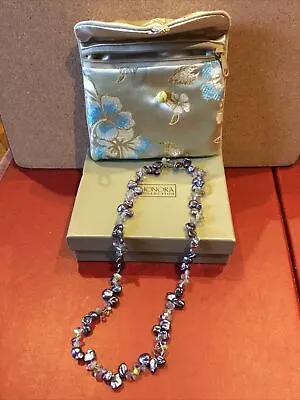 HONORA MULTICOLOURED CULTURED FRESHWATER PEARL NECKLACE  925 Silver Clasp #2 • £24