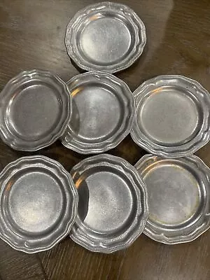 SET OF 7 Vintage Pewter Coasters Unbranded • $14