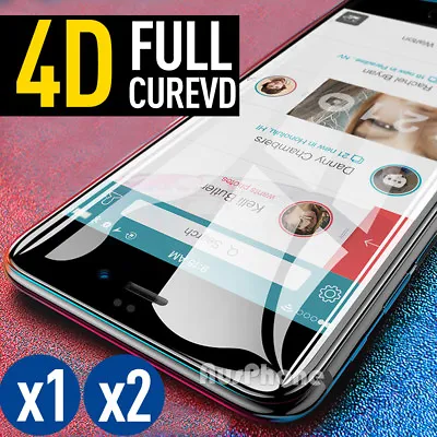 $2.95 • Buy For IPhone X 8 7 6s Plus 5s SE 4D FULL Cover TEMPERED GLASS Screen Protector