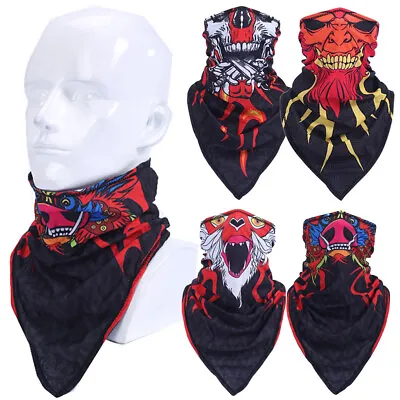 Windproof Skull Neck Gaiter Motorcycle Riding Scarf Face Cover Half Face Mask US • $5.99