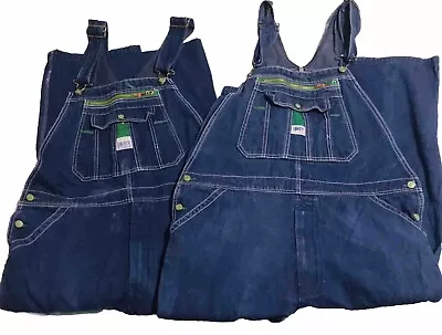 Vintage Liberty Bib Overalls (Lot Of 2 Pair) Denim Carpenter 40x28 Workwear • $15.50